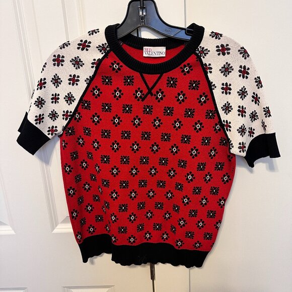 RED Valentino Short Sleeved Sweater - Picture 1 of 4